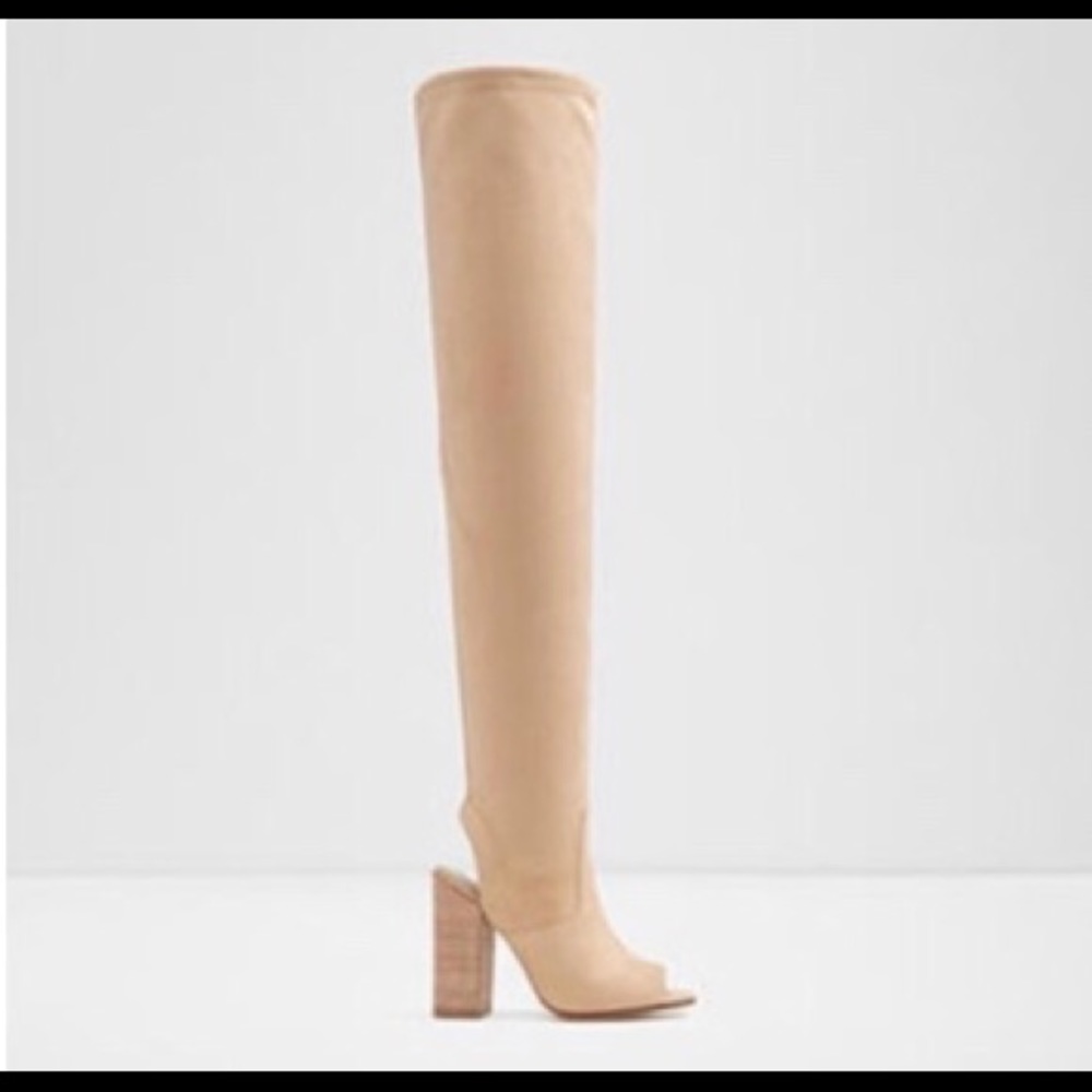 Sz8 ALDO Open Toe Over the Knee Boots